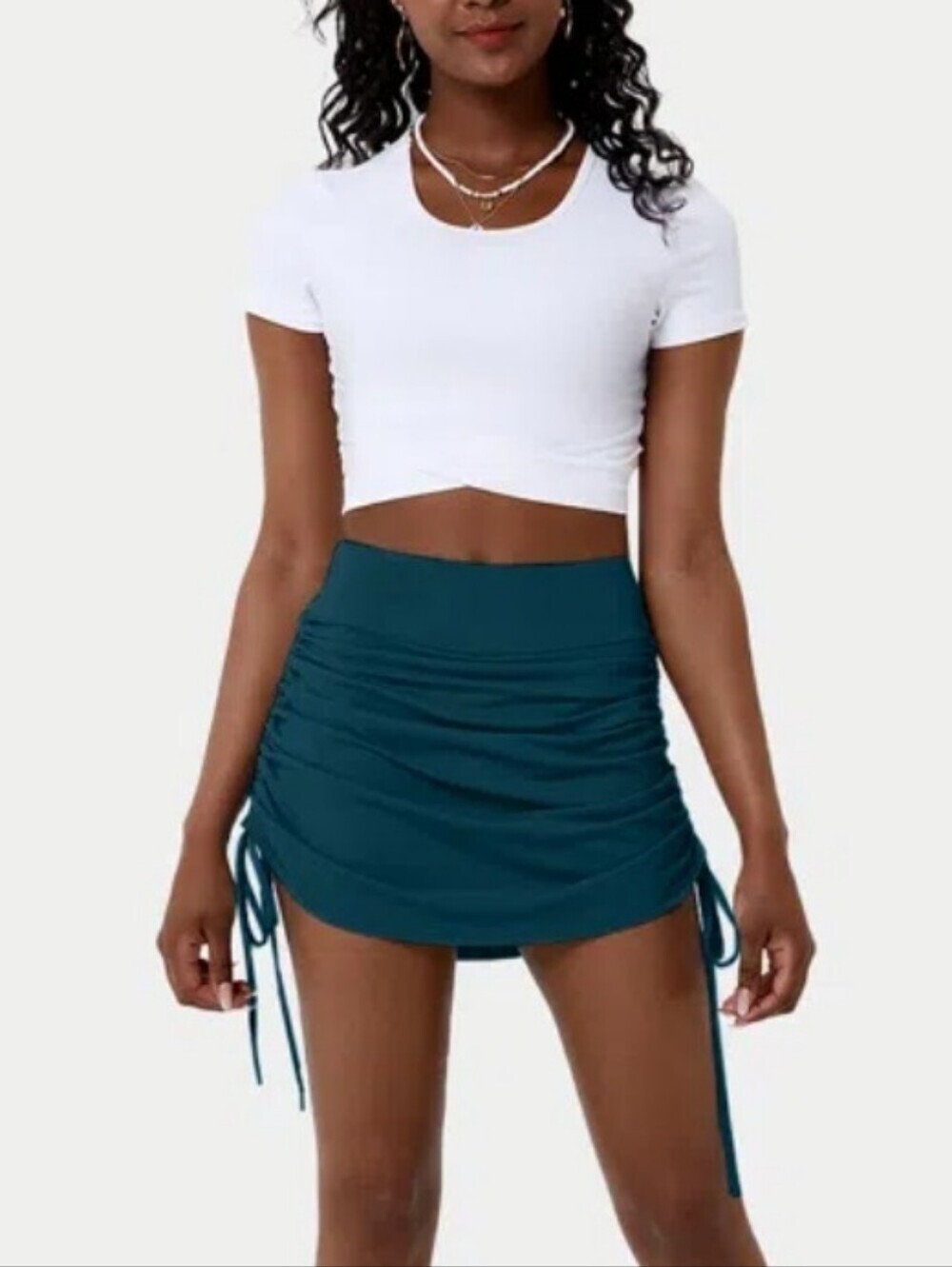 HALARA PINK Ruched Side Mini Skort Skirt Sz S